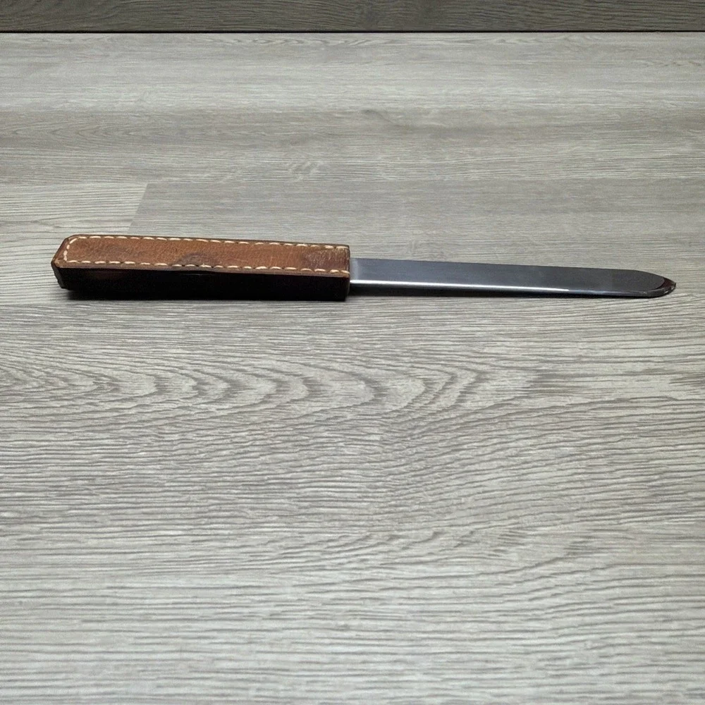 Vintage Aachen Germany Design Stainless Steel Letter Openers With‎ Leather Case